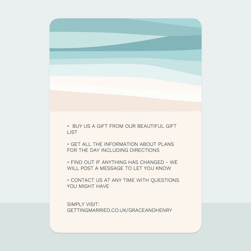 Abstract Beach - Evening Invitation & Information Card Suite