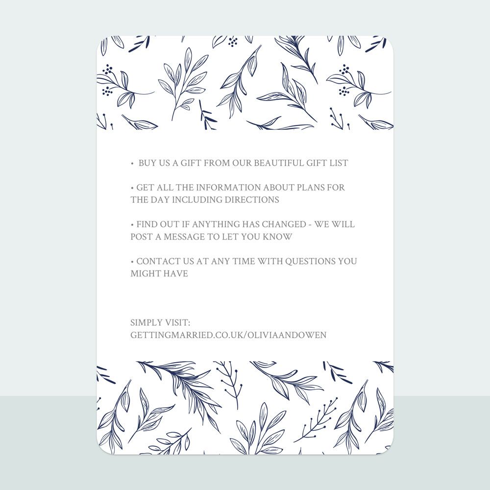 Blossom Sketch - Iridescent Evening Invitation & Information Card Suite
