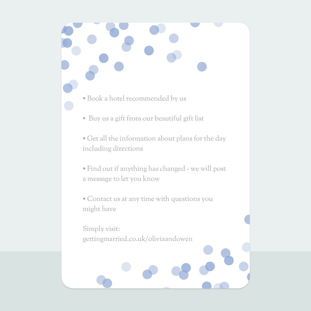 Confetti Sprinkle - Evening Invitation & Information Card Suite