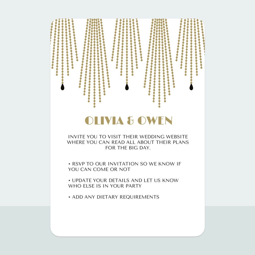 Gatsby - Evening Invitation & Information Card Suite