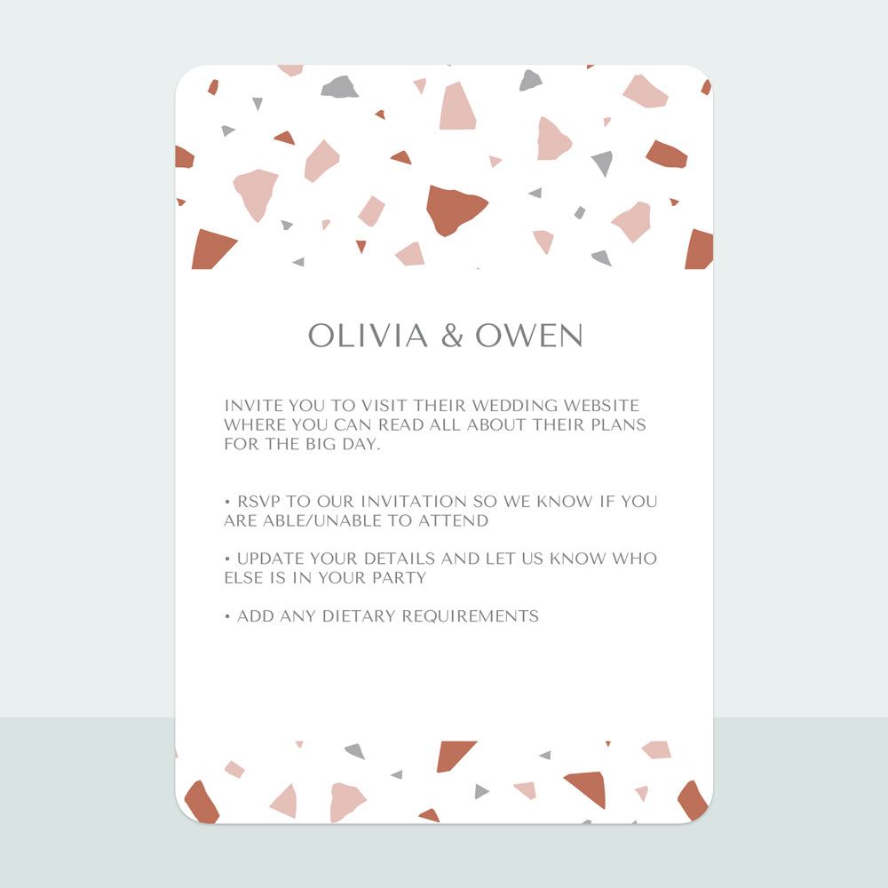 Terrazzo - Evening Invitation & Information Card Suite