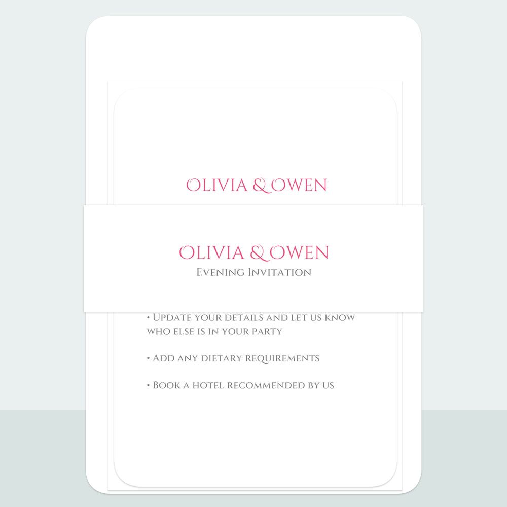 Formal Typography Bespoke - Evening Invitation & Information Card Suite