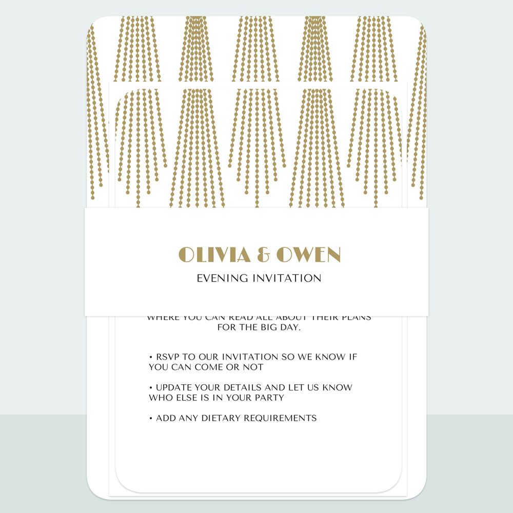 Gatsby - Evening Invitation & Information Card Suite