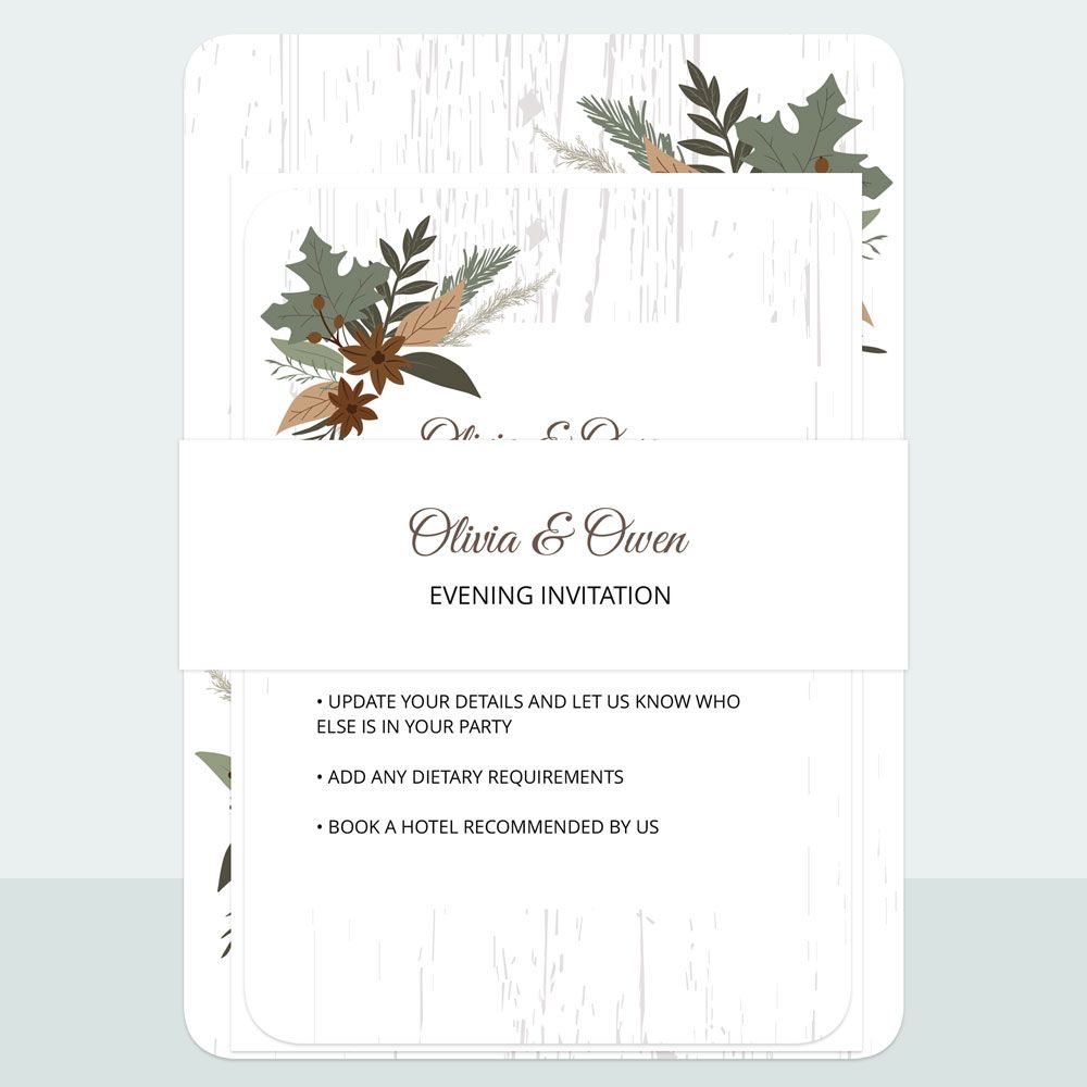 Woodland - Evening Invitation & Information Card Suite