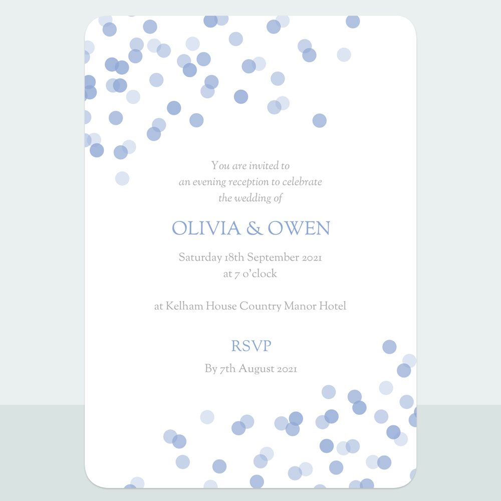 Confetti Sprinkle - Evening Invitation & Information Card Suite