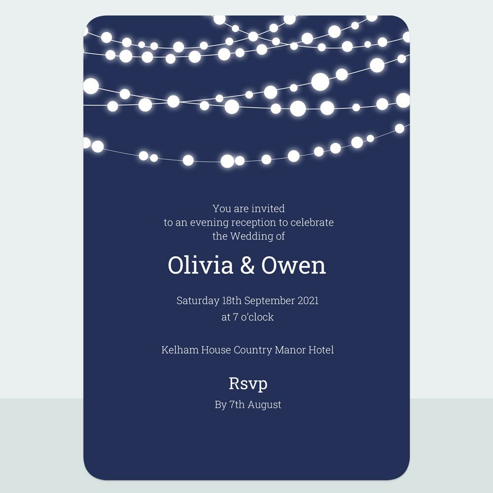 Fairy Lights - Evening Invitation & Information Card Suite