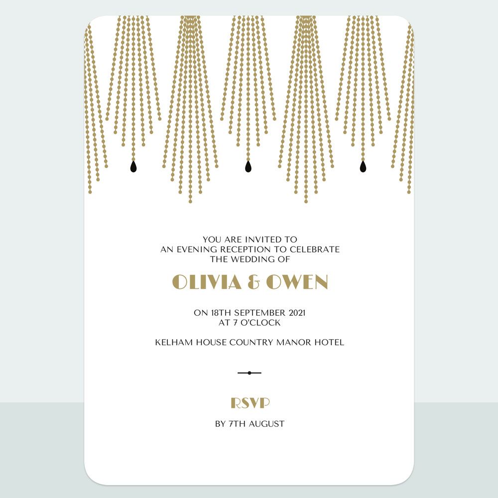 Gatsby - Evening Invitation & Information Card Suite