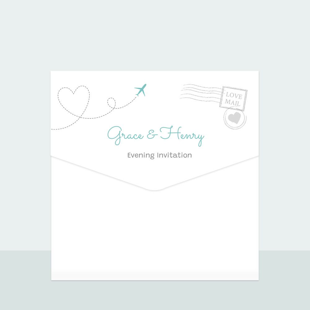 Travel Destination - Tri Fold Evening Invitation & Information Card Suite