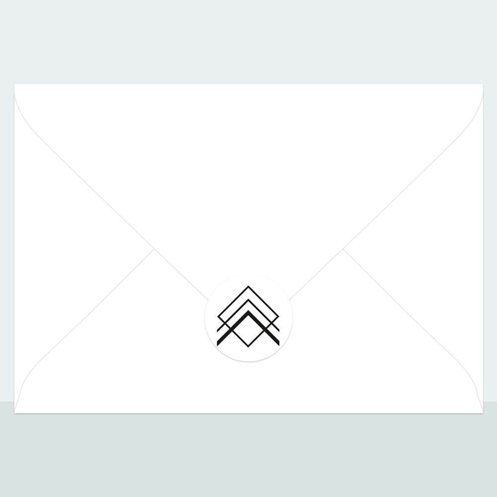 Art Deco Border - Envelope Seal - Pack of 70