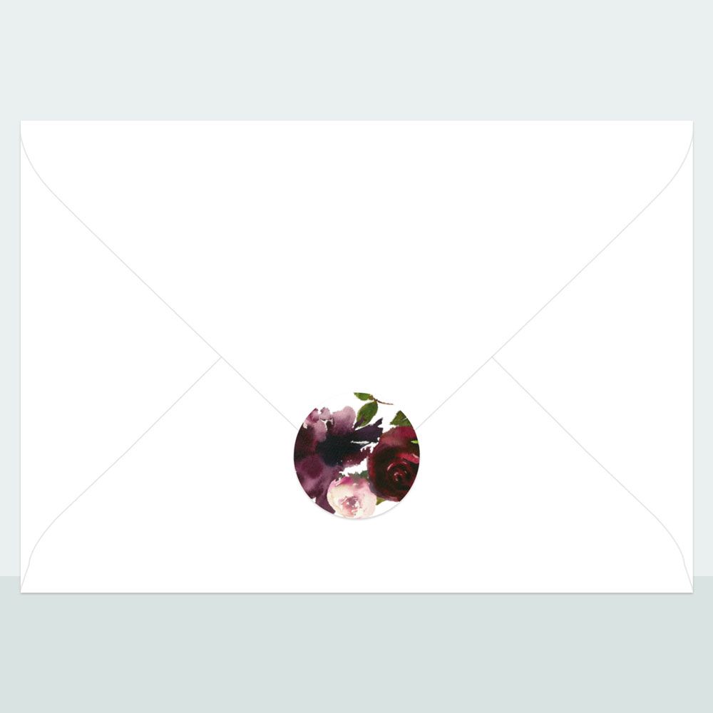Crimson Garland - Envelope Seal - Pack of 70