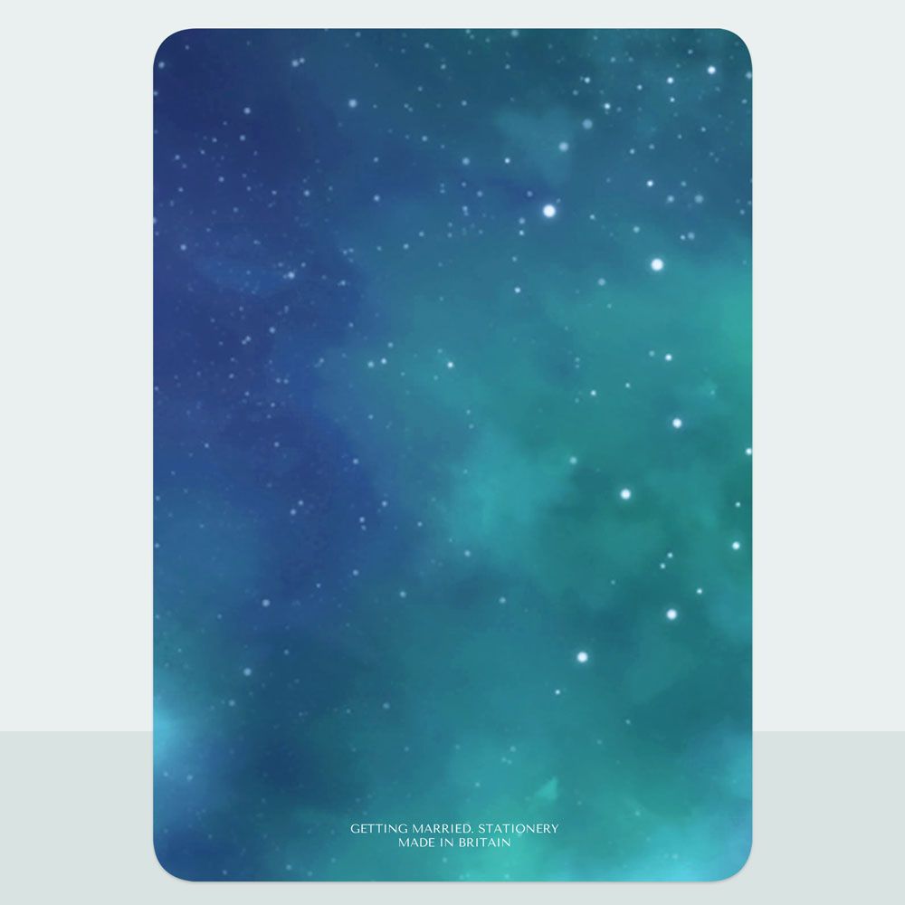Midnight Stars - Foil Wedding Invitation & Information Card Suite