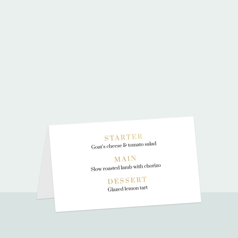 Classic Elegance Bespoke - Foil Place Card