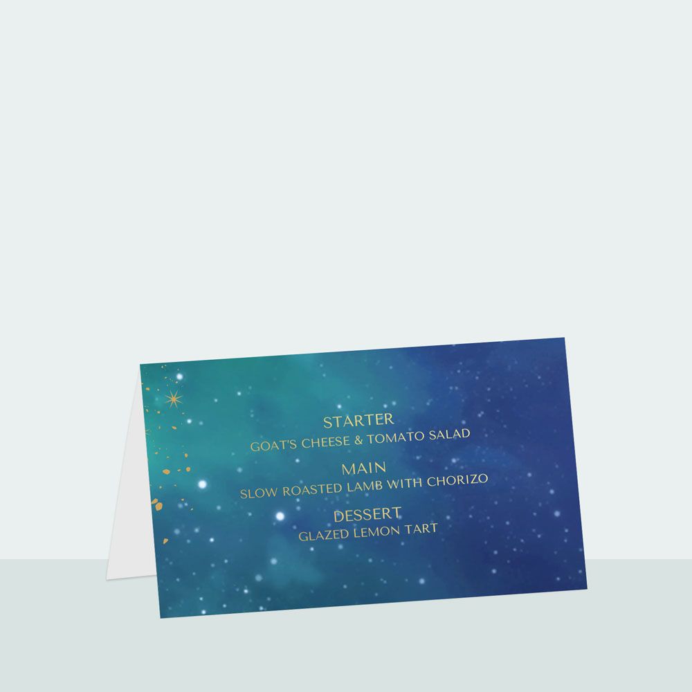 Midnight Stars - Foil Place Card