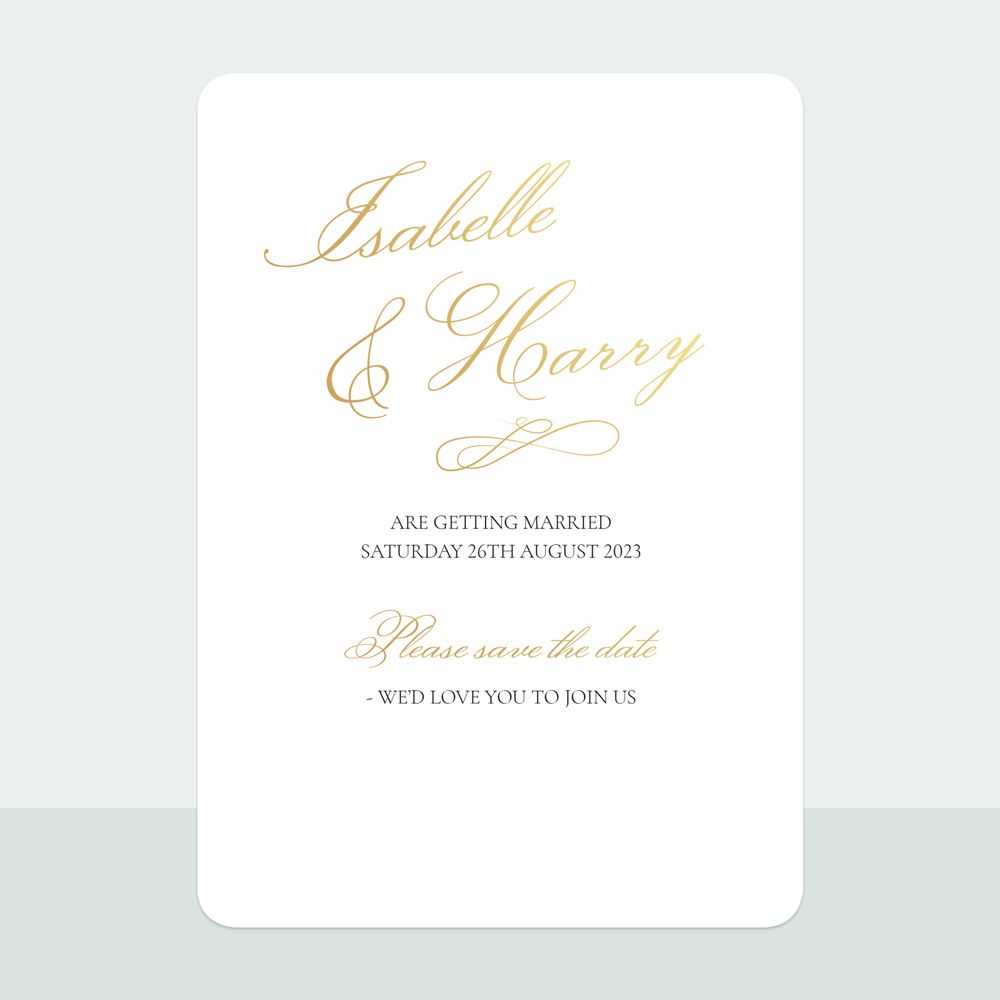 Classic Romance - Foil Save the Date Cards