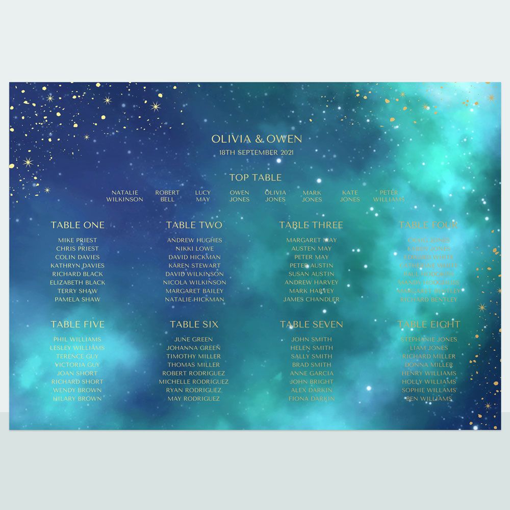 Midnight Stars - Foil Table Plan