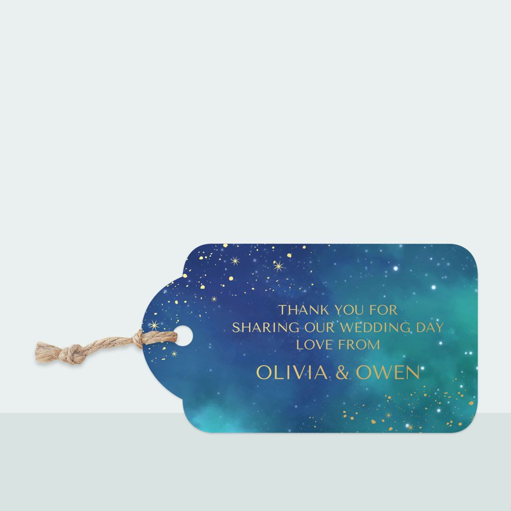 Midnight Stars - Foil Favour Tag