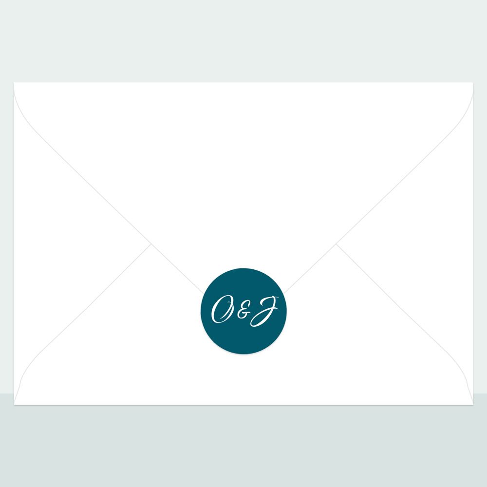 Classic Colour Script Bespoke - Envelope Seal - Pack of 70