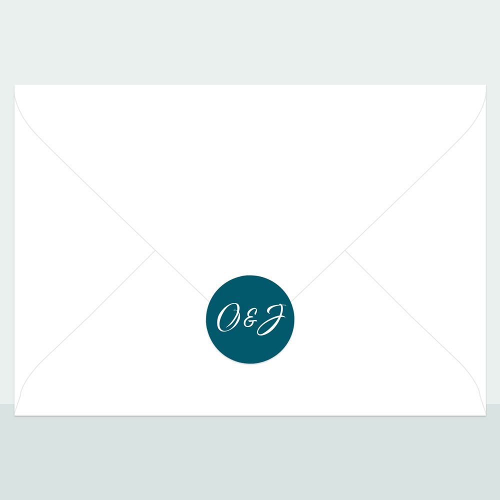 Classic Colour Script Bespoke - Envelope Seal - Pack of 70