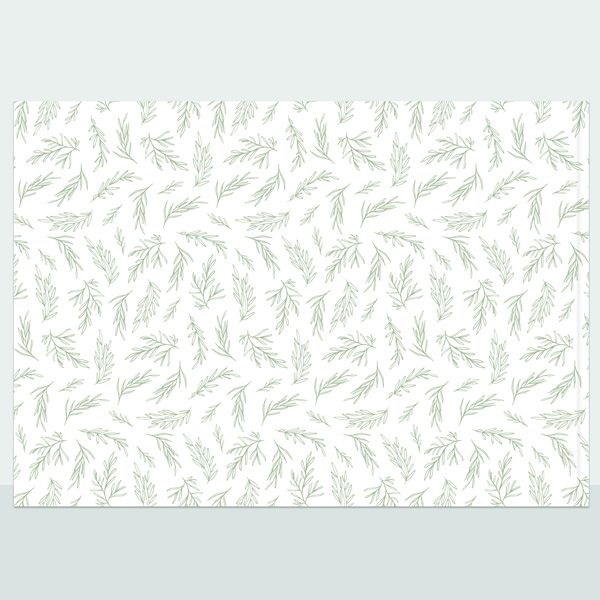 Dainty Leaf Border - Wedding Guest Book