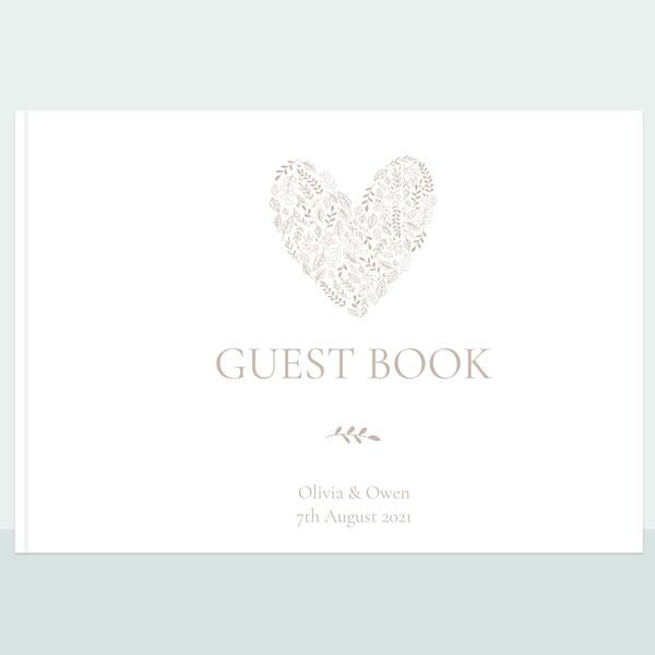Leaf Heart - Wedding Guest Book