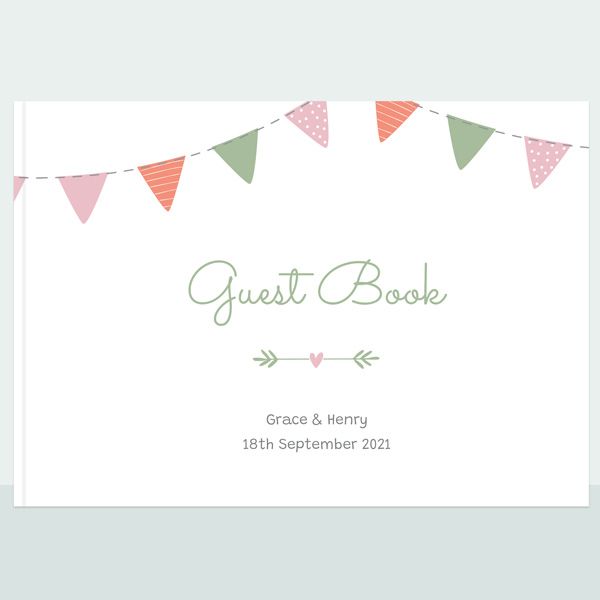 Rustic Bunting - Wedding Guest Book