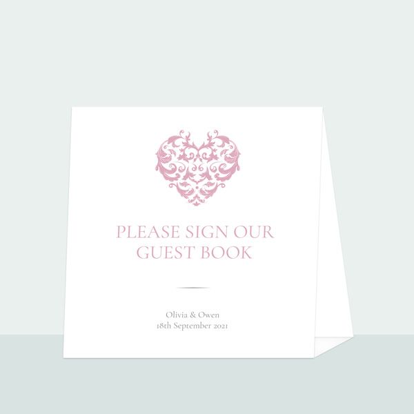 Baroque Heart - Wedding Guest Book