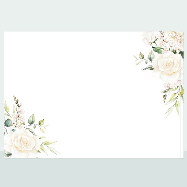 White Roses - Wedding Guest Book