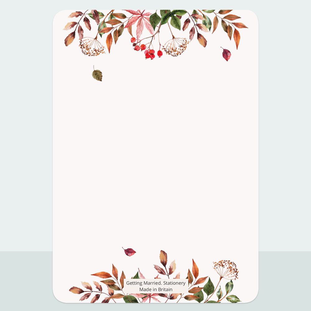 Autumn Leaves - Evening Invitation & Information Card Suite