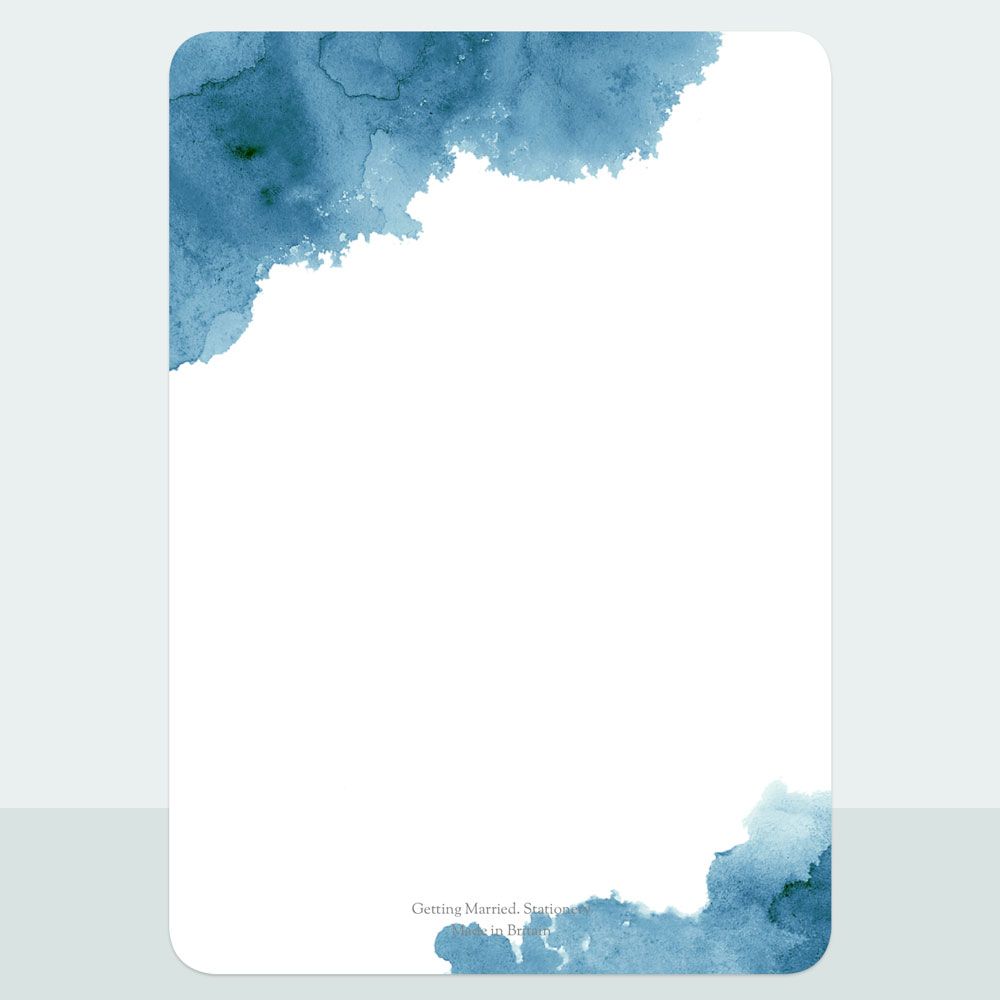 Blue Inkwash Foil Suite Sample