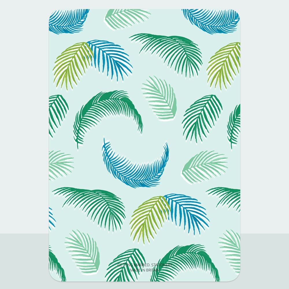 Tropical Fern - Wedding Invitation & Information Card Suite