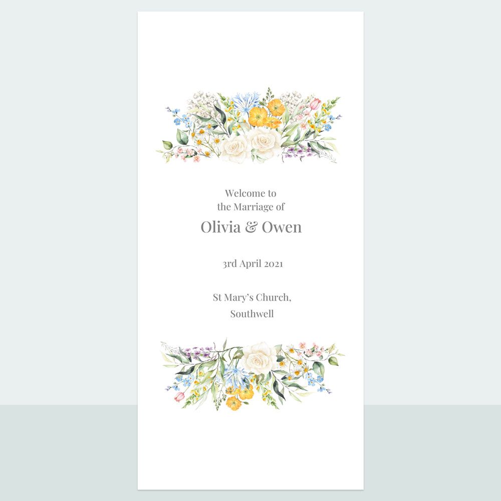 Spring Bouquet - Order Of Service Concertina