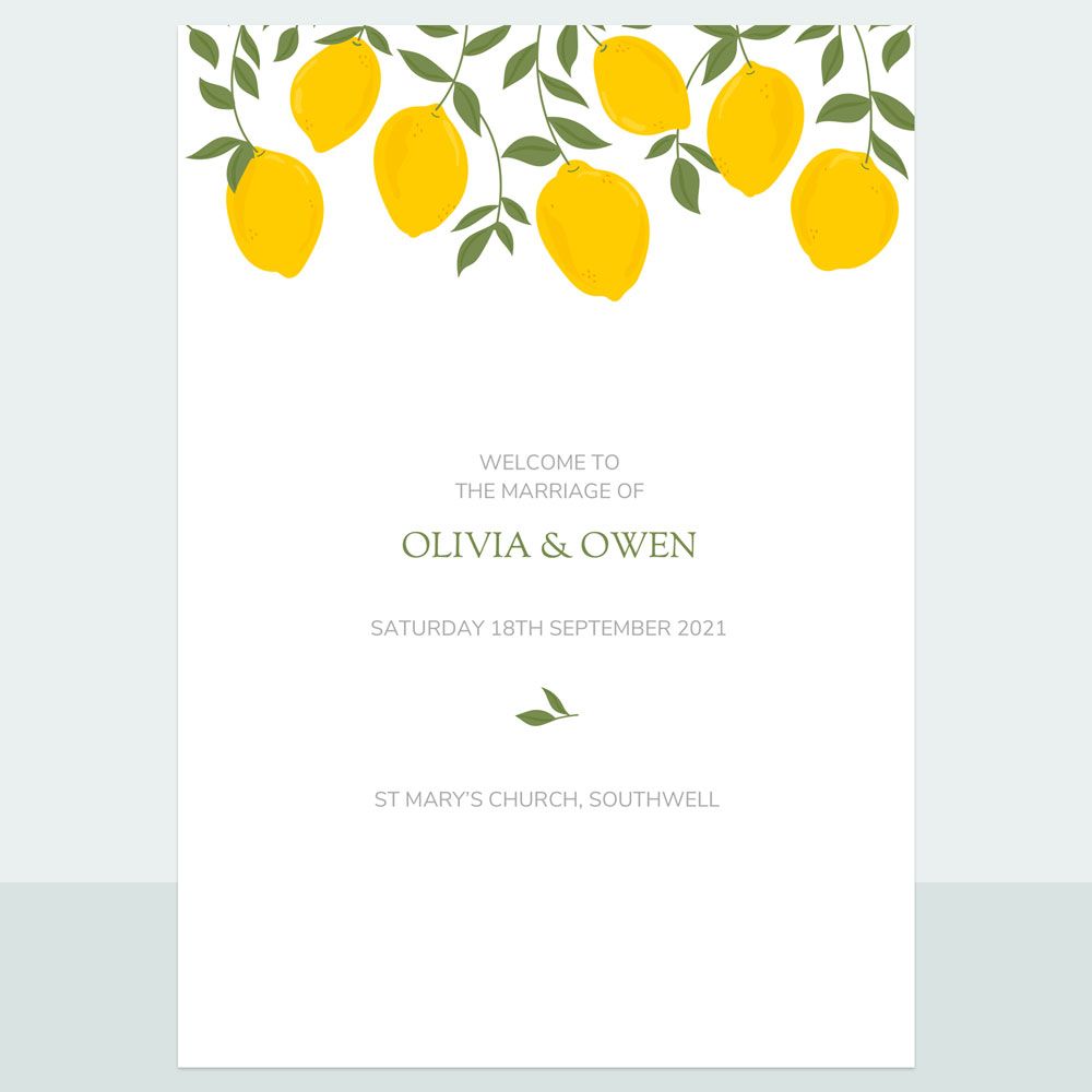 Lemons - Order Of Service