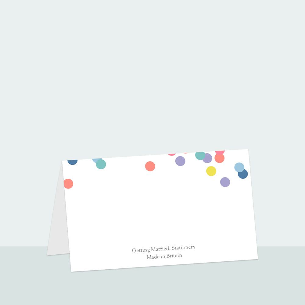 Colourful Confetti - Place Card