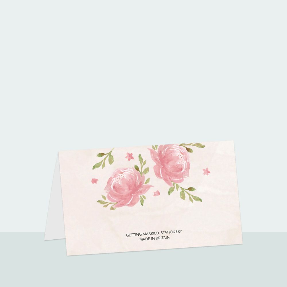 Painted Peonies - Place Card