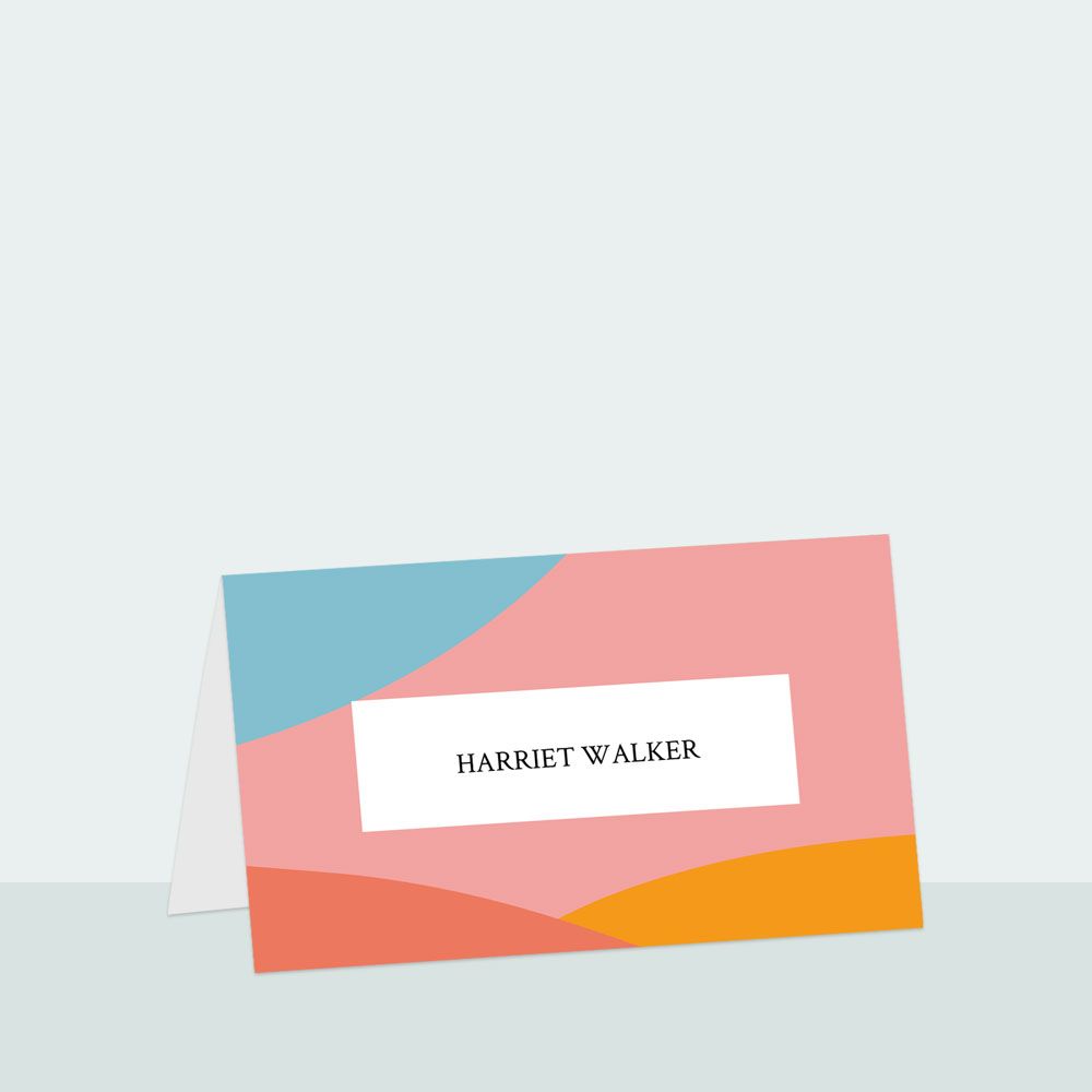 Colour Block Border - Place Card