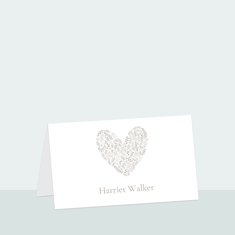 Leaf Heart - Place Card