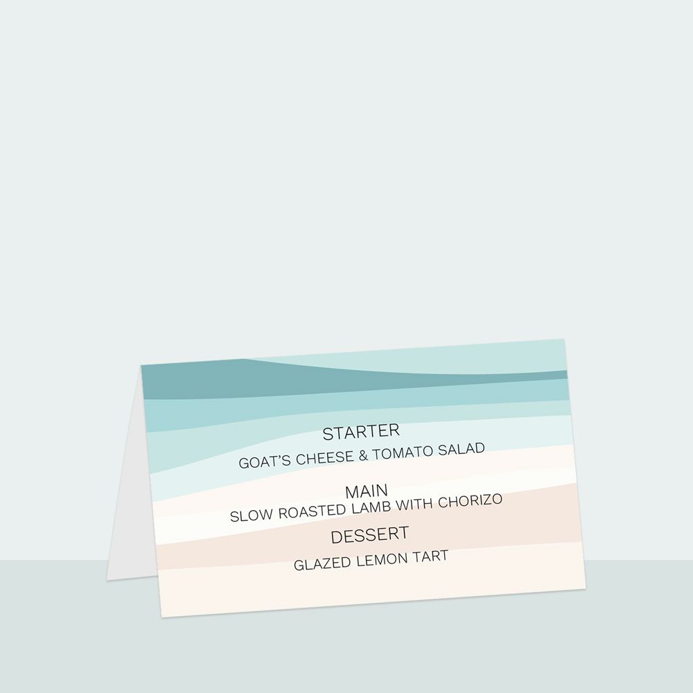 Abstract Beach - Place Card