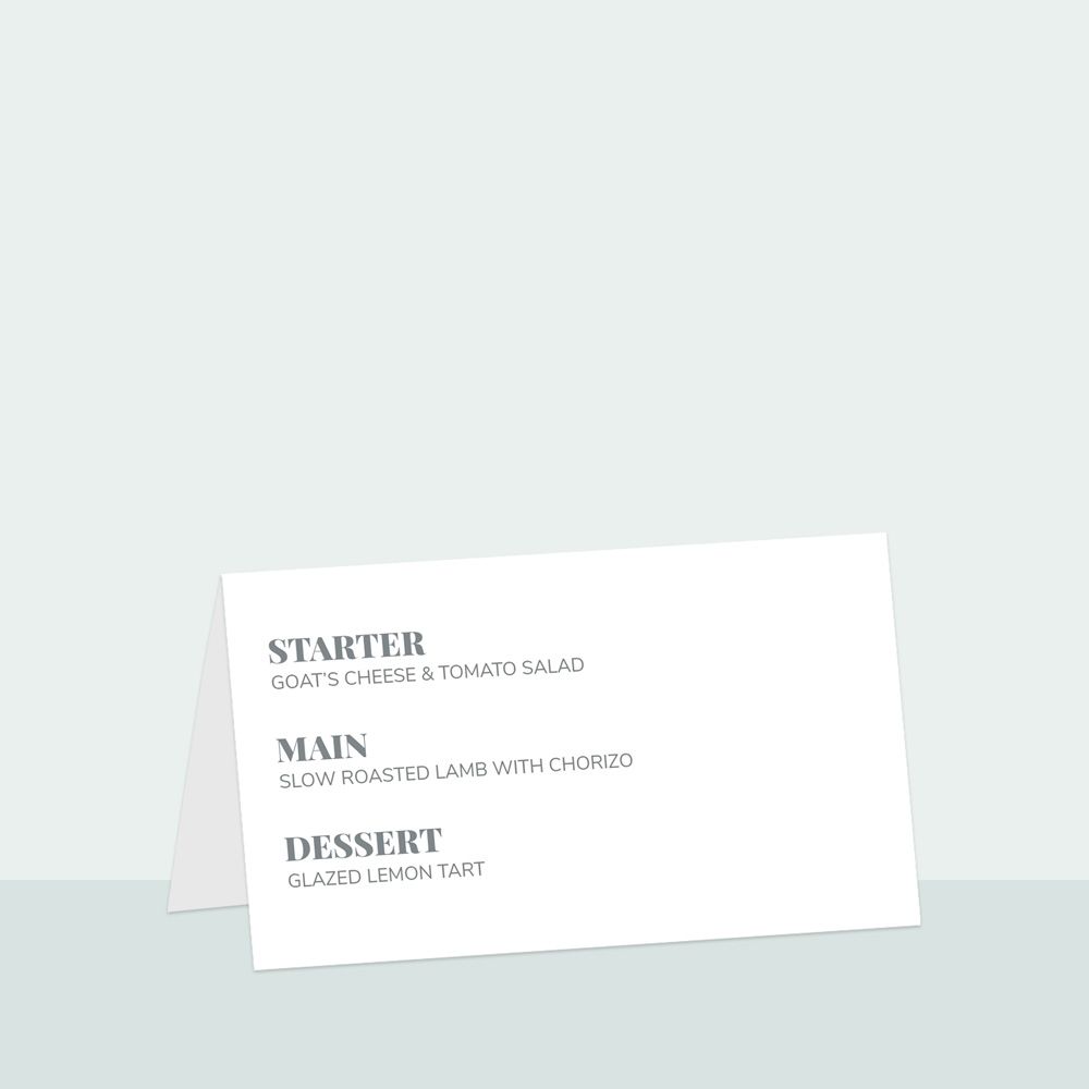 Classic Monogram - Metallic Place Card