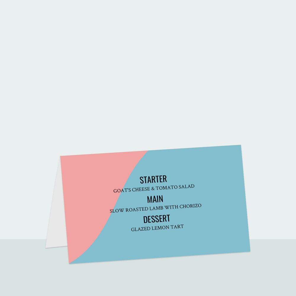 Colour Block Border - Place Card