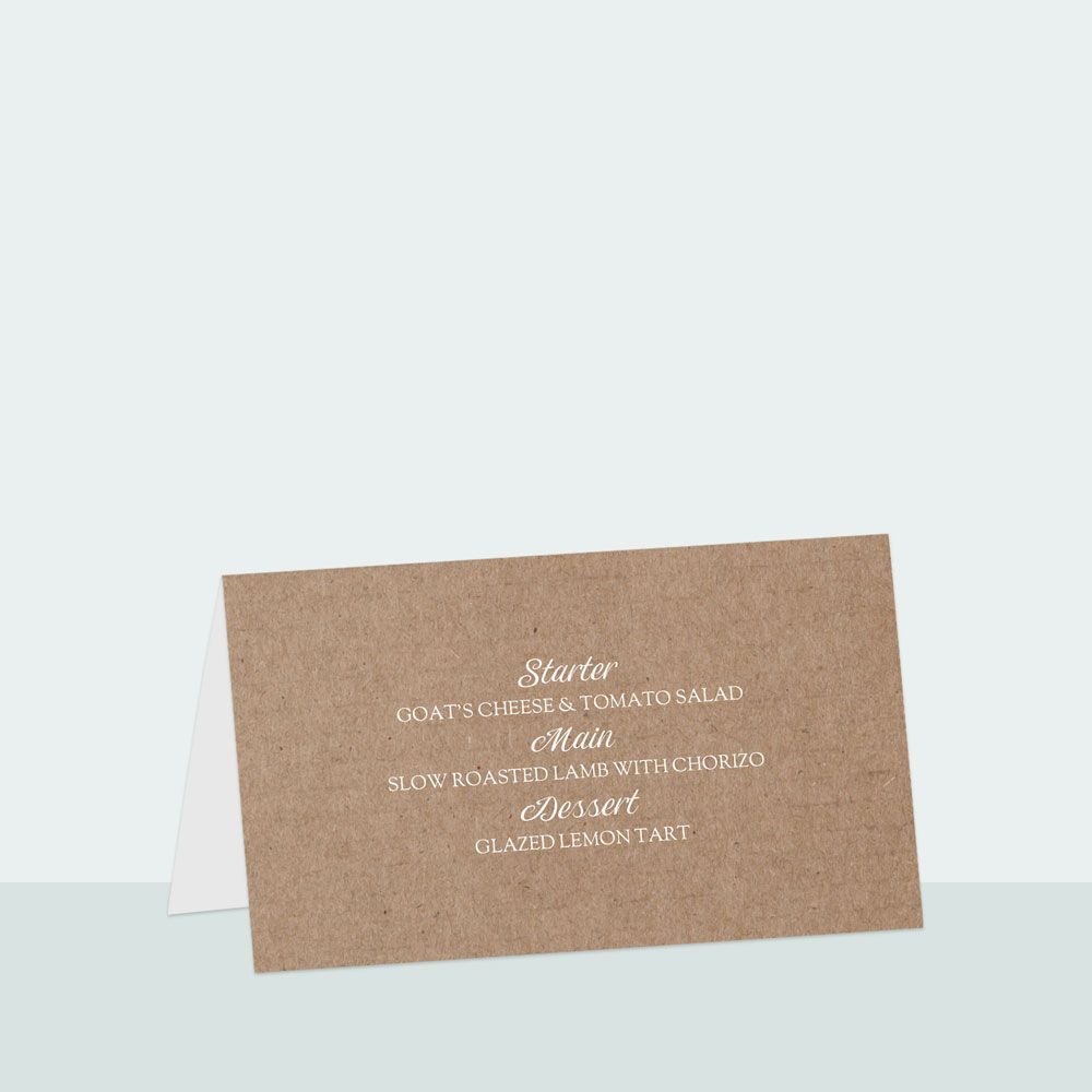 Kraft Flowers - Place Card