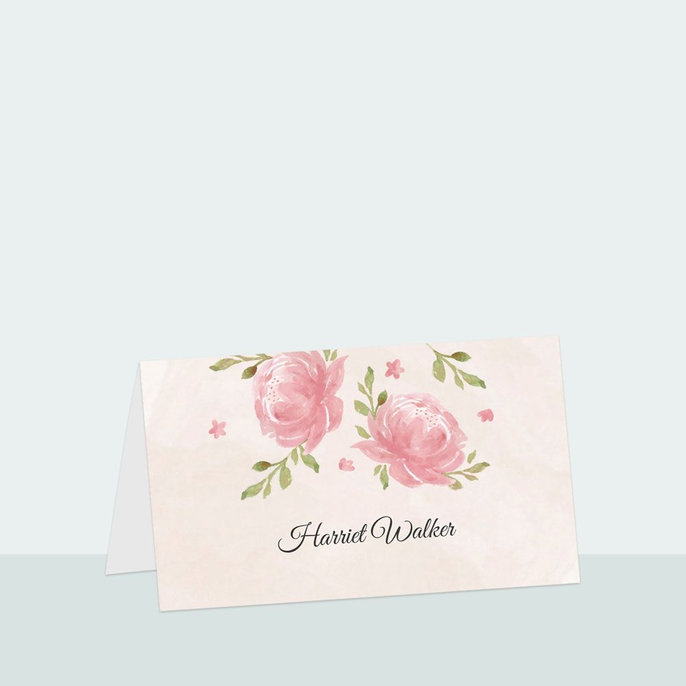 Painted Peonies - Place Card