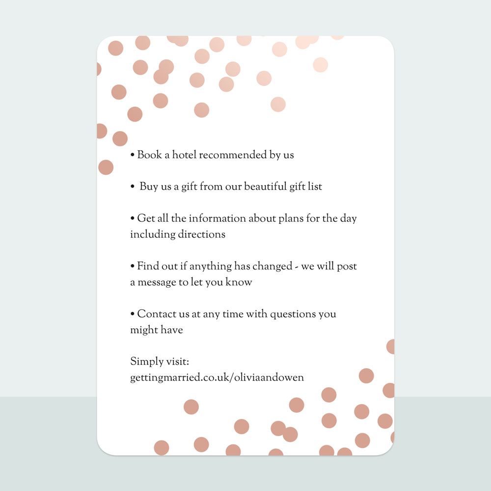 Confetti Shimmer - Foil Evening Invitation & Information Card Suite
