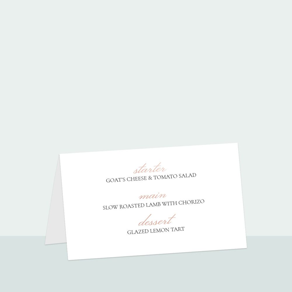 Classic Romance - Foil Place Card