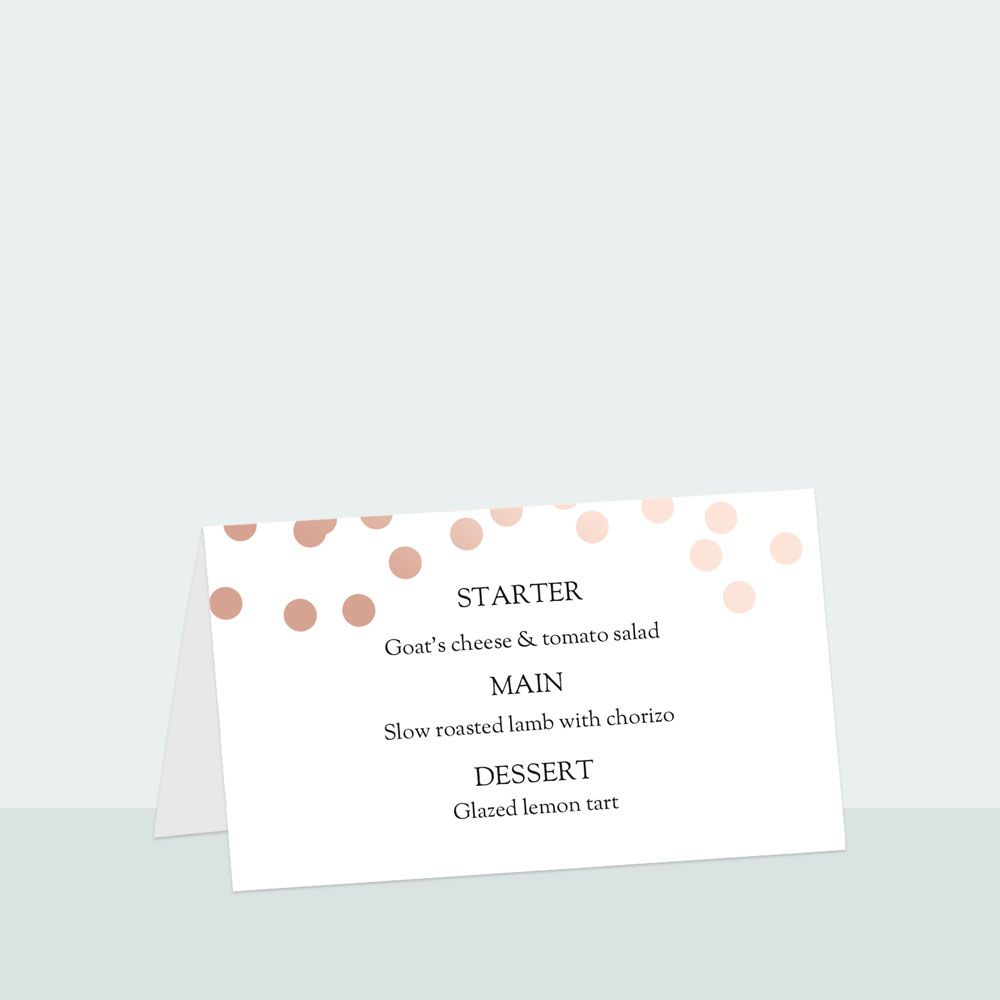 Confetti Shimmer - Foil Place Card