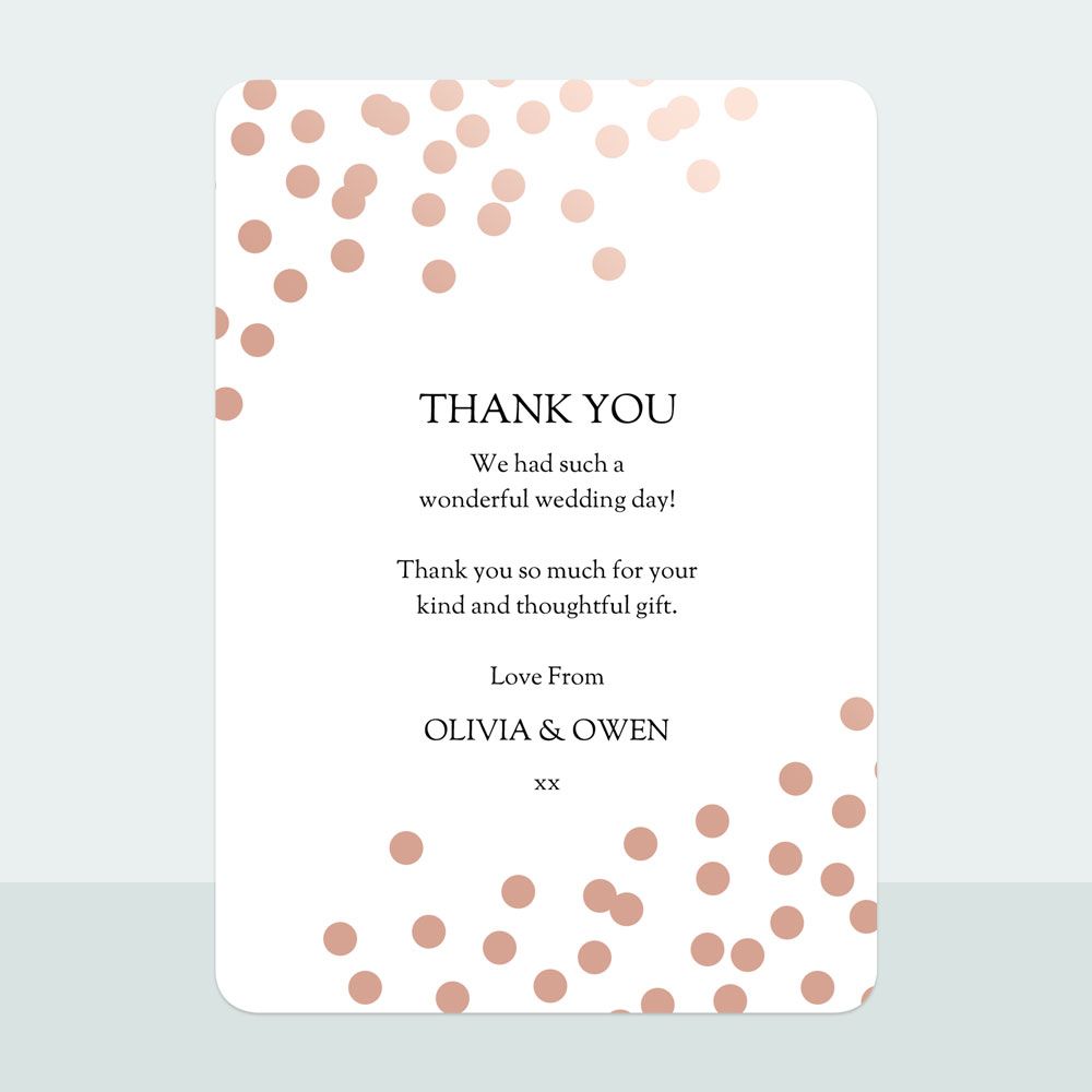Confetti Shimmer- Foil Thank You Card