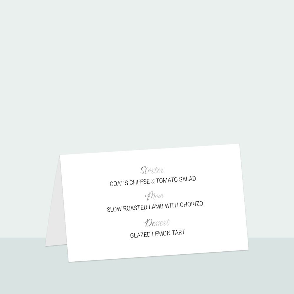 Classic Script - Foil Place Card