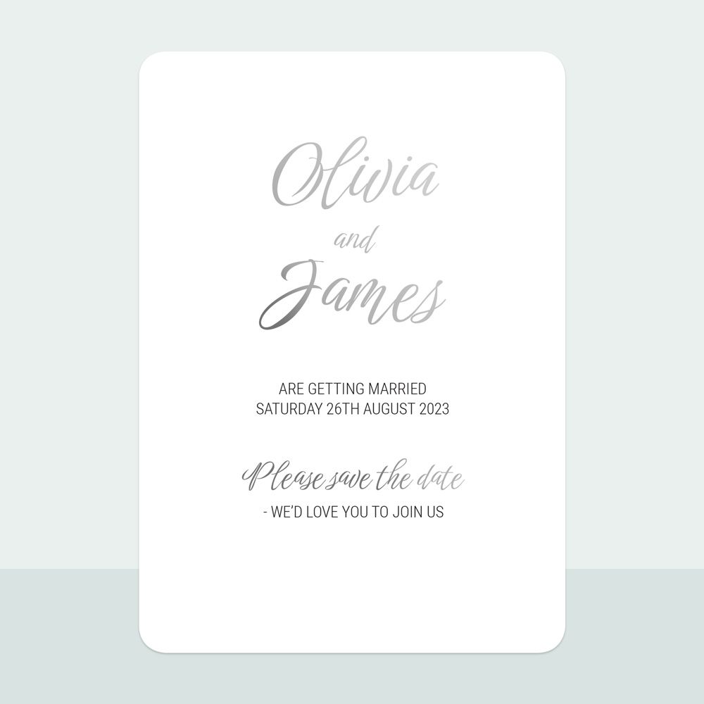 Classic Script - Foil Save the Date Cards