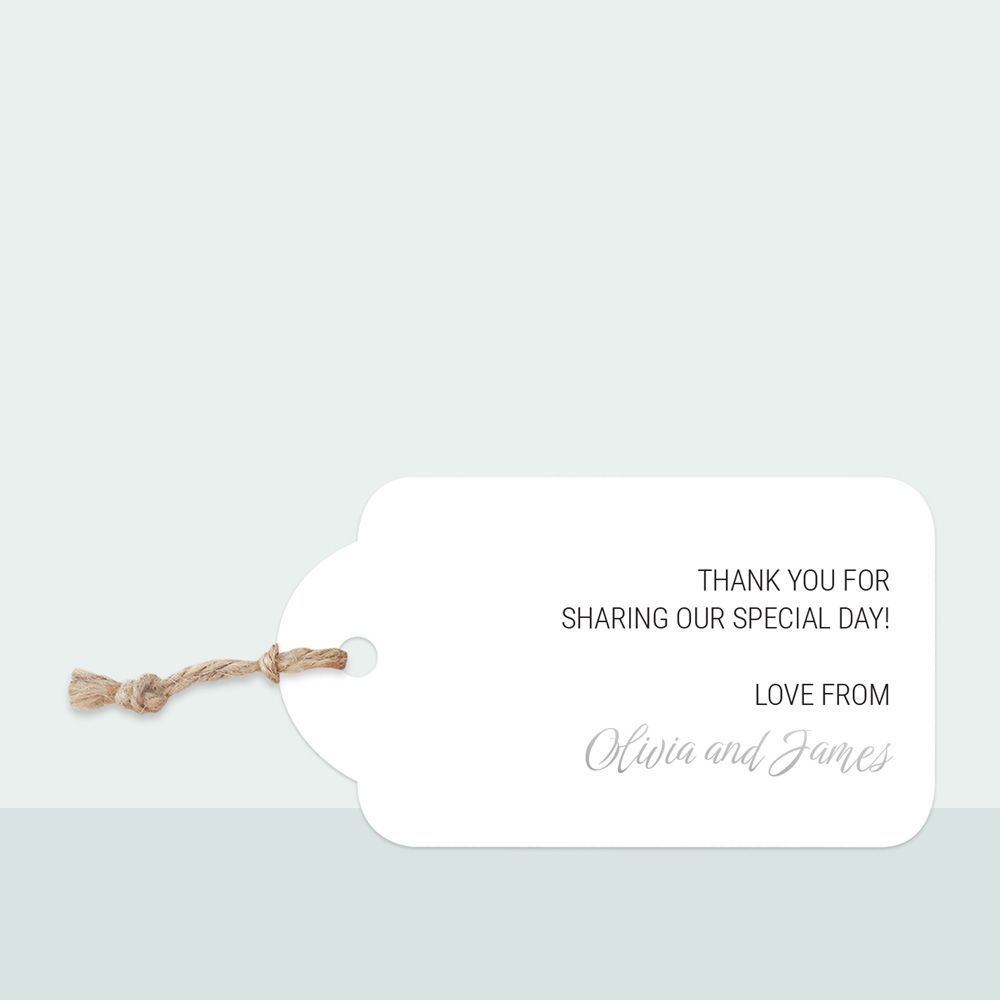 Classic Script - Foil Favour Tag