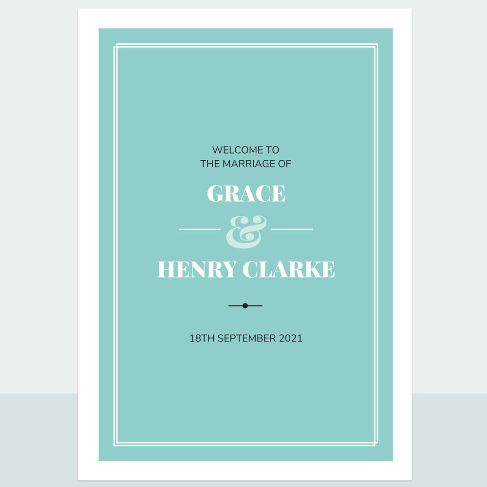 Chic Typography Bespoke - Wedding Sign - Fast Delivery at Dotty About Paper