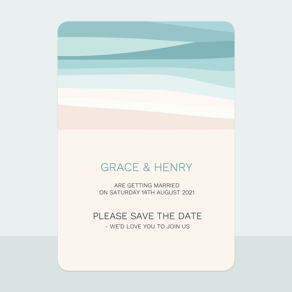 Abstract Beach - Save the Date Cards